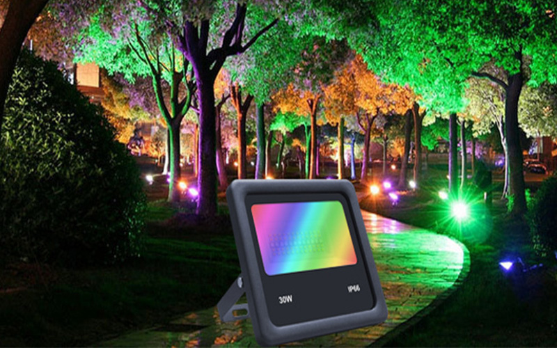 T-SUN 2-Pack 100W Bluetooth RGB Floodlights – 16 Million Colors, Smart RGBCW, Remote & App Control, Outdoor Waterproof